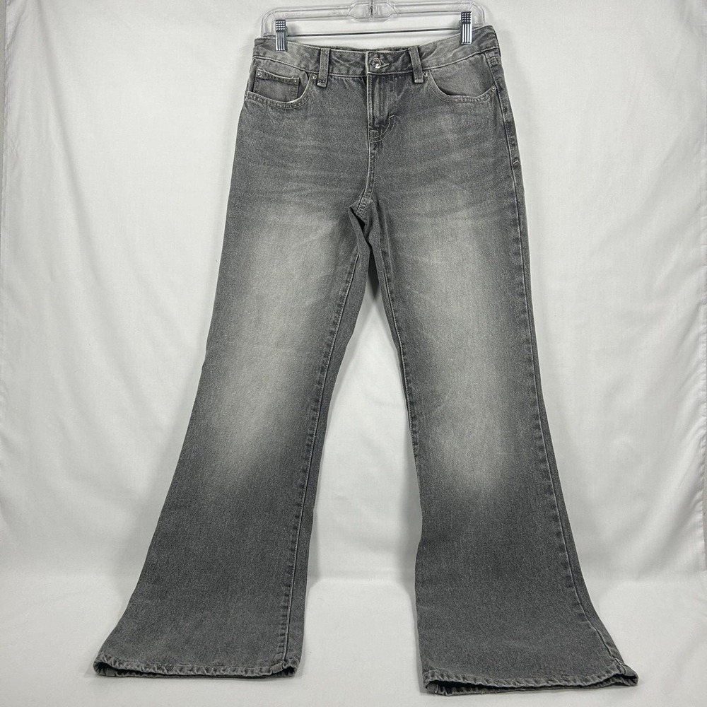 PacSun Gray Acid Wash Low Rise Flare Jeans Size 28